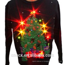 Фестиваль PK14A8052 уродливый Рождественский свитер с светодиодные фонари